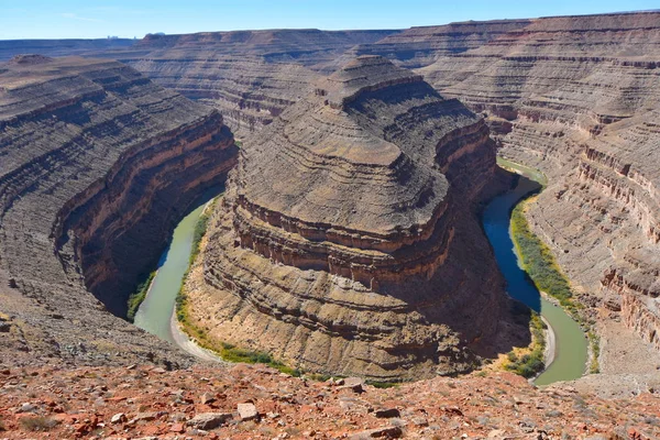 Goosenecks Eyalet Parkı Utah Usa — Stok fotoğraf