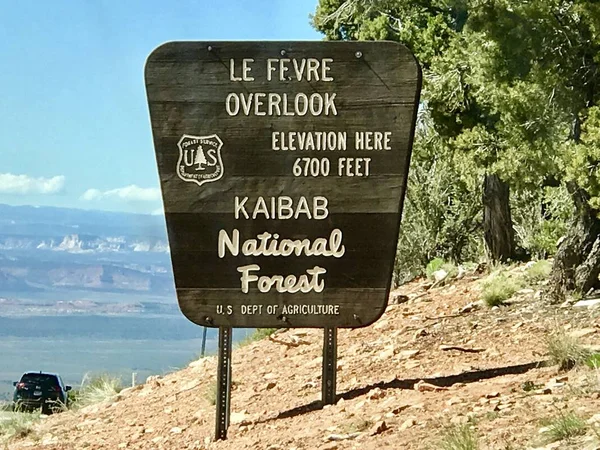 Señal Forestal Nacional Kaibab —  Fotos de Stock