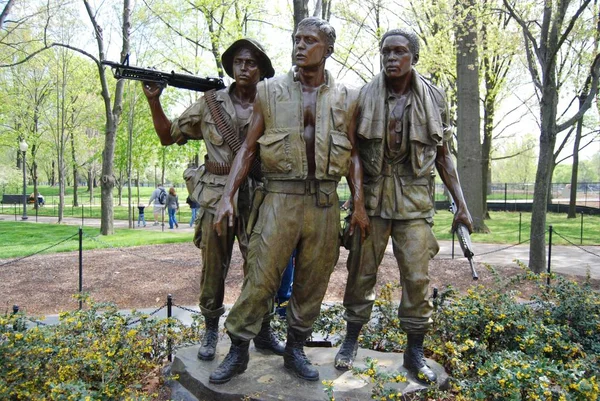 Três Soldados Washington Eua — Fotografia de Stock