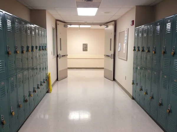 Locker Room High School Stock Image