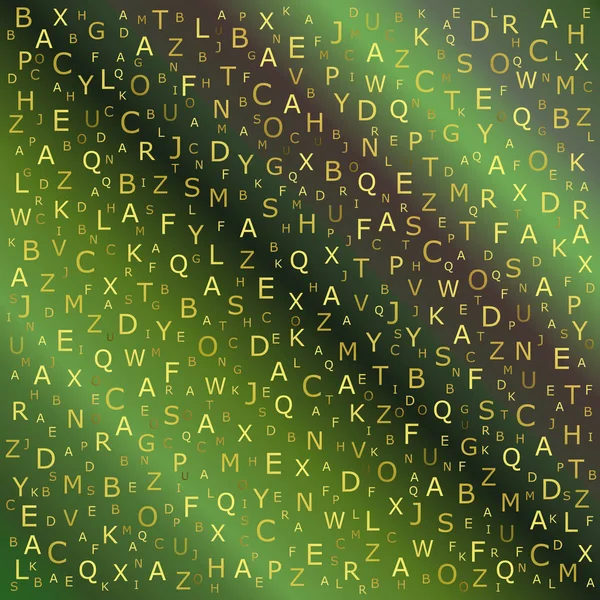 Letras doradas de a a z sobre fondo brillante de color des — Foto de Stock