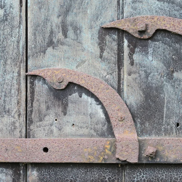 Fa rozsdás vas lock textúra a régi, vintage, eső és szél, wea — Stock Fotó