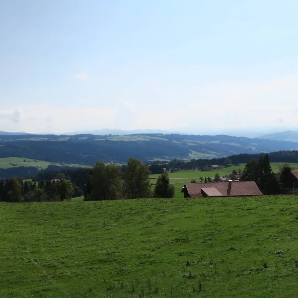 Typical landscape in germany, in the allg��u, near bodensee moun — Stock Photo, Image