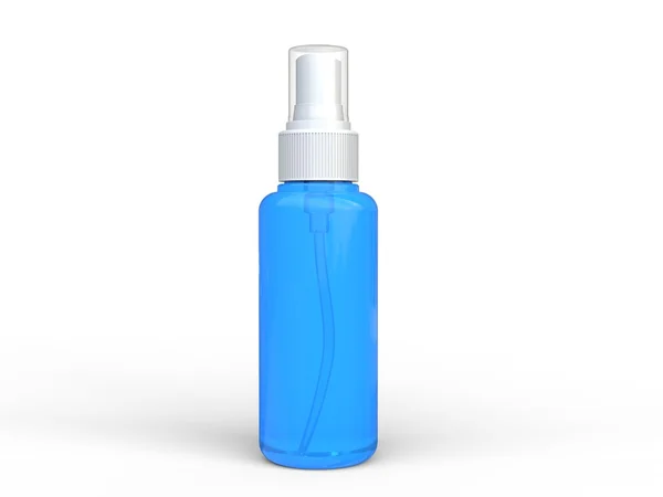 Mavi plastik sprey şişe — Stok fotoğraf