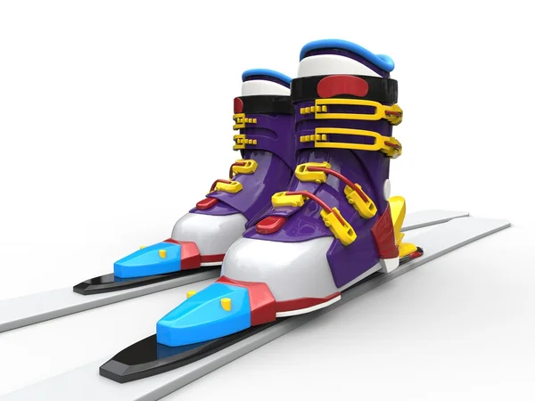 Cool kleurrijke Skischoenen — Stockfoto