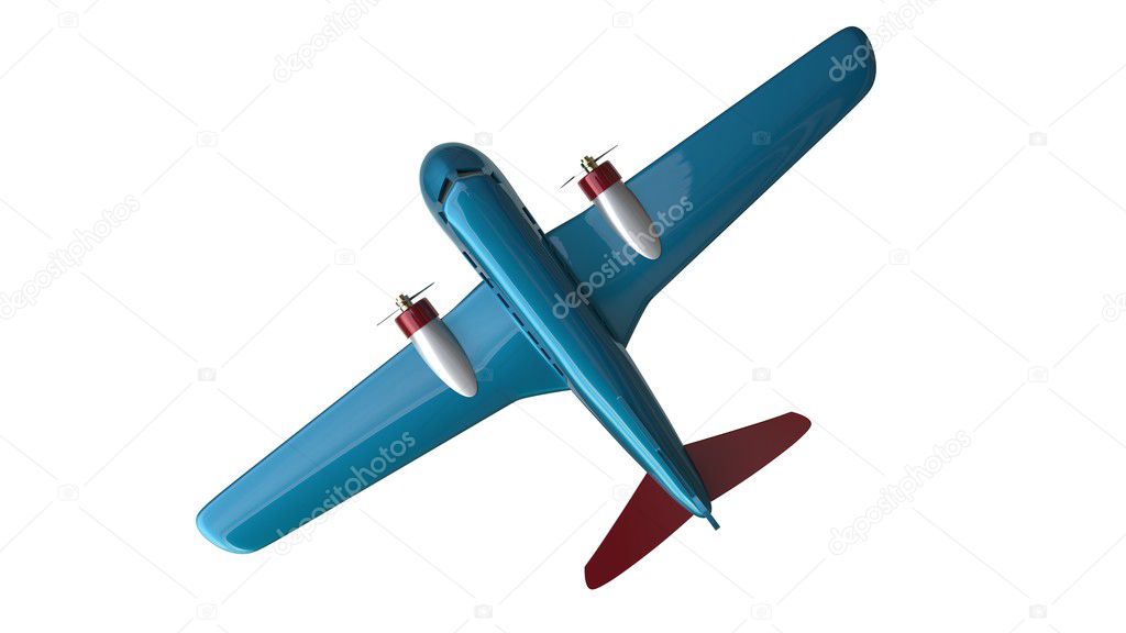 blue toy plane