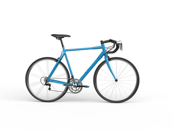 Awesome sky blue sports bicycle - side view — Stock Photo, Image