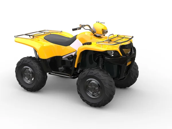 Yellow four wheeler bike