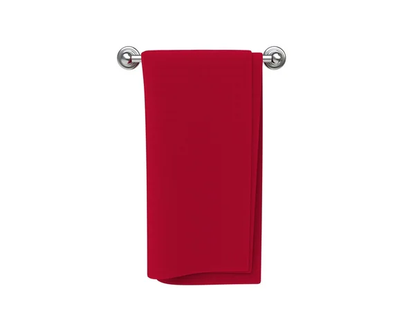 Rotes Tuch auf einem Kleiderbügel — Stockfoto