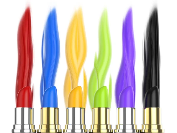 Conjunto de batons coloridos - cores fluentes — Fotografia de Stock