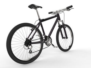 Modern siyah dağ bisikleti