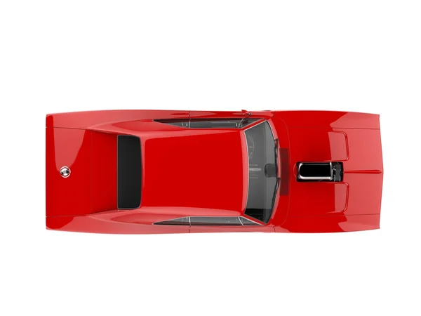 Винтажная красная мышечная машина - вид сверху — стоковое фото