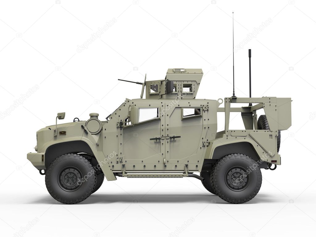 Light armor military vehicle - side view