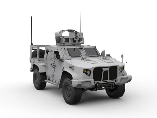 Grey light armor military vehicle - studio shot — Stock fotografie