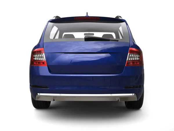 Blue family car - vista posteriore — Foto Stock