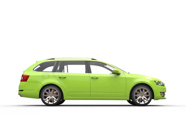 Zelený automobil - boční pohled — Stock fotografie