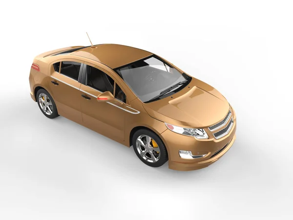Moderne elektrische bedrijven auto - metallic gold - studio opname — Stockfoto