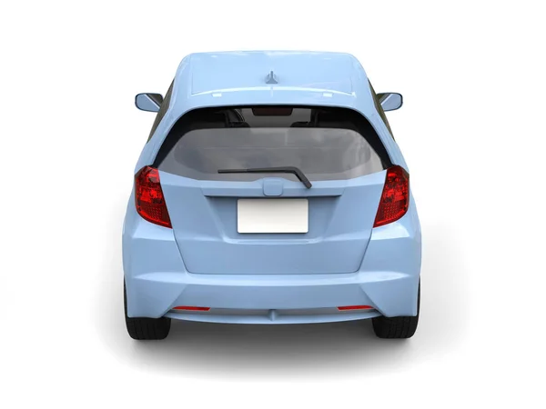 Carro compacto moderno azul brilhante - visão traseira — Fotografia de Stock