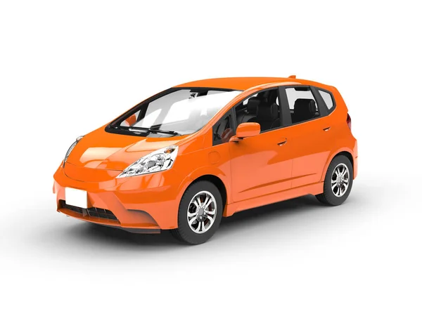 Petite voiture compacte orange moderne — Photo