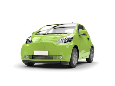 Orman yeşil küçük kentsel modern elektrikli otomobil - studio vurdu