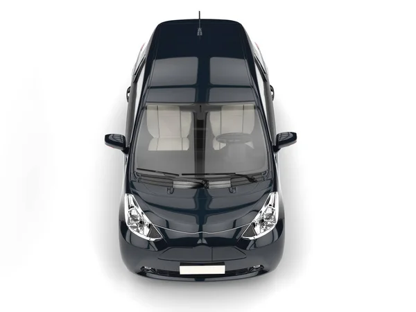 Cinza escuro moderno compacto carro elétrico urbano — Fotografia de Stock
