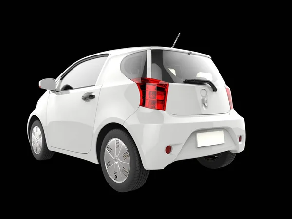 Witte kleine stedelijke moderne elektrische auto - achterlicht weergave — Stockfoto