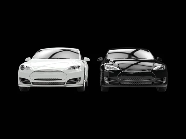 Black and white modern electric business cars