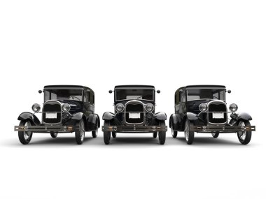 Üç güzel 1920'lerde vintage cars - 3d Render