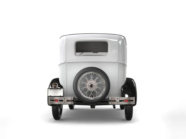 Cool oldtimer carro vintage branco - visão traseira - Ilustração 3D — Fotografia de Stock