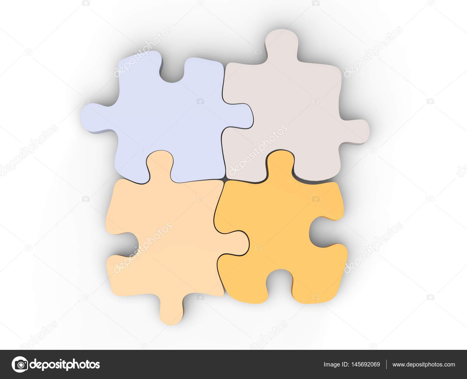 Set Puzzle Pieces Jigsaw Puzzle Four Stock Vector (Royalty Free) 1187173921