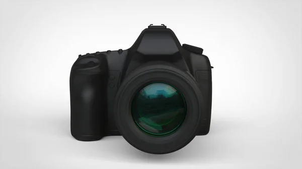 멋진 제트 블랙 현대 사진 카메라 — 스톡 사진