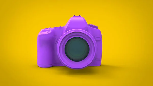Lila fotokamera — Stockfoto