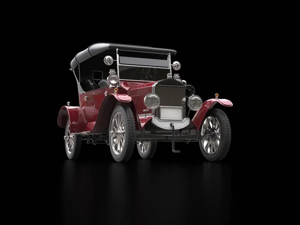 Dark red vintage car - low angle shot — Stock Photo, Image