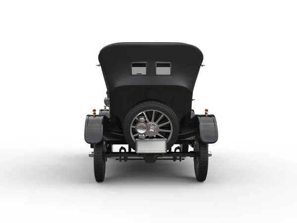 Carro vintage preto restaurado - visão traseira — Fotografia de Stock