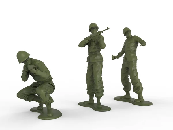 Soldados de juguete - plástico verde — Foto de Stock