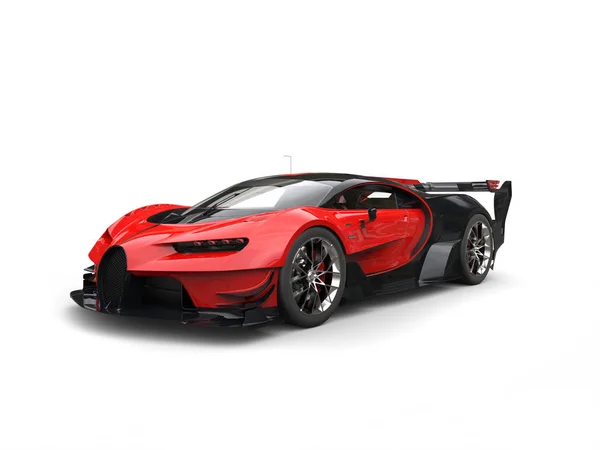 Mächtiger roter Superrennwagen - 3D-Illustration — Stockfoto