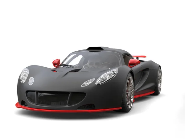 Nero opaco incredibile sportscar — Foto Stock