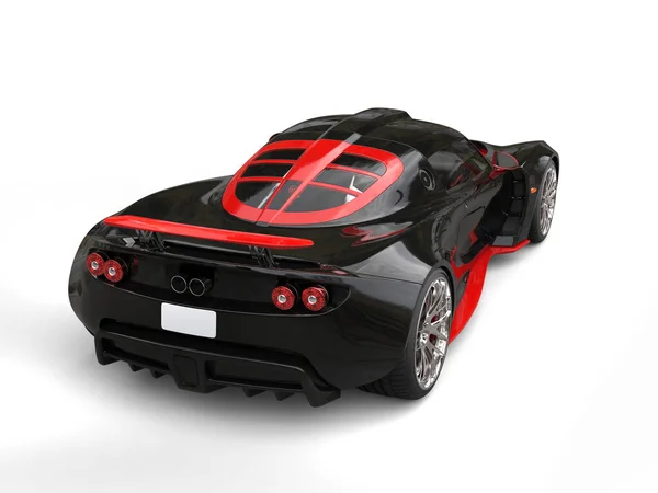 Schwarzer und roter moderner Sportwagen - Rückseite — Stockfoto