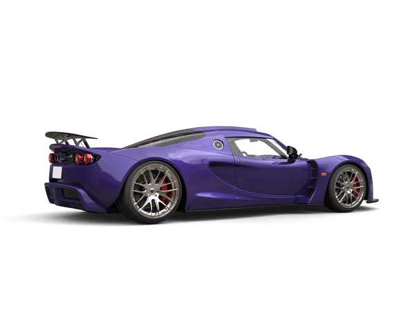丰富紫色未来派超级跑车-侧视图 — 图库照片