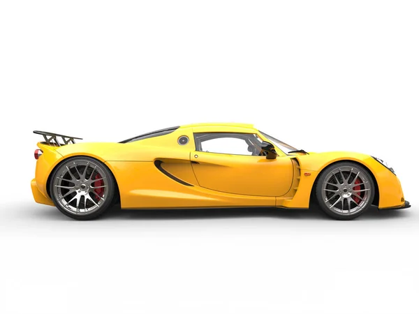 Neon Yellow Modern Super Sports Car - Side View Stock Illustration -  Illustration of race, speed: 94604444
