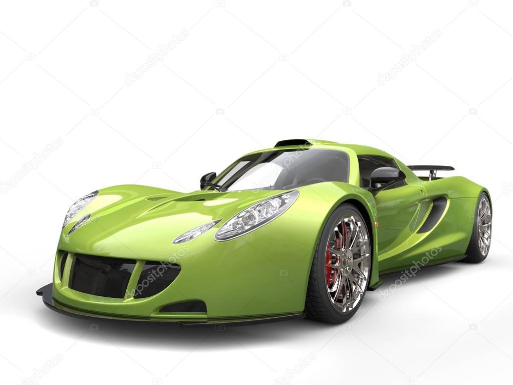 Mad green supercar
