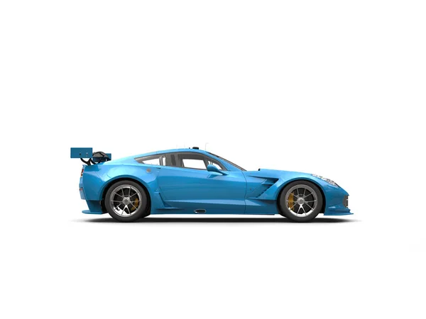Concetto auto sportiva blu - vista laterale — Foto Stock
