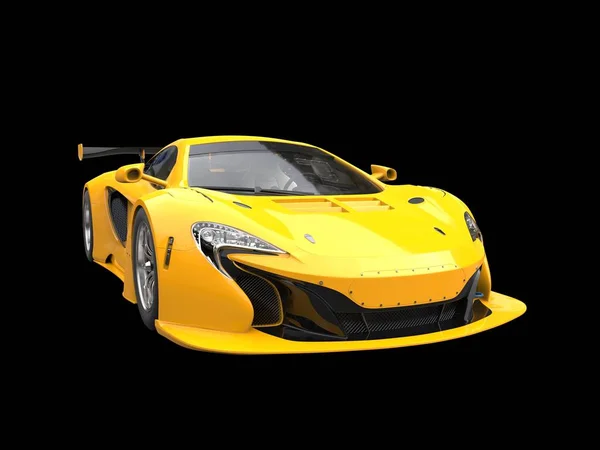 Mobil sport modern kuning lemon — Stok Foto