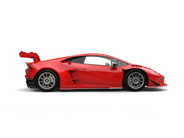 Raseri röda futuristiska ras Sportvagns - sidovy — Stockfoto