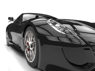 Zifiri modern spor araba - Far portre vurdu