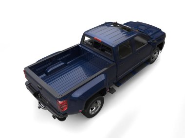 Gece yarısı mavi kamyonet - görünüm üst