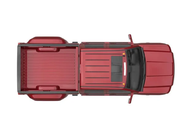 Camião de recolha metálico vermelho - vista superior — Fotografia de Stock