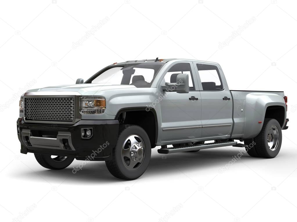 Silver modern pickup truck - beauty shot