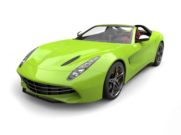 Mad green awesome sports car - studio beauty shot — Stock Photo, Image