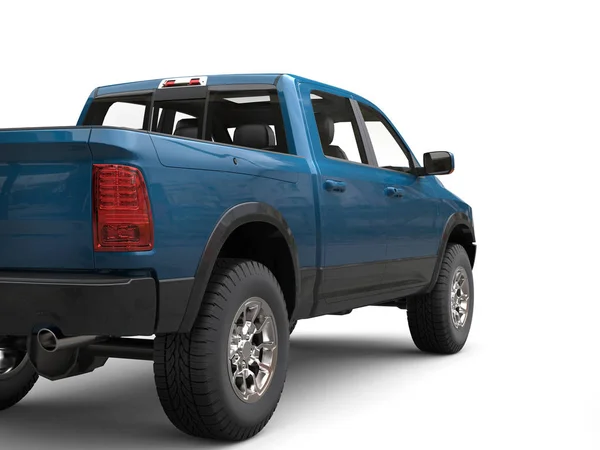 Sötét pávakék kék modern pick-up teherautó - Vértes hátsó lámpája — Stock Fotó